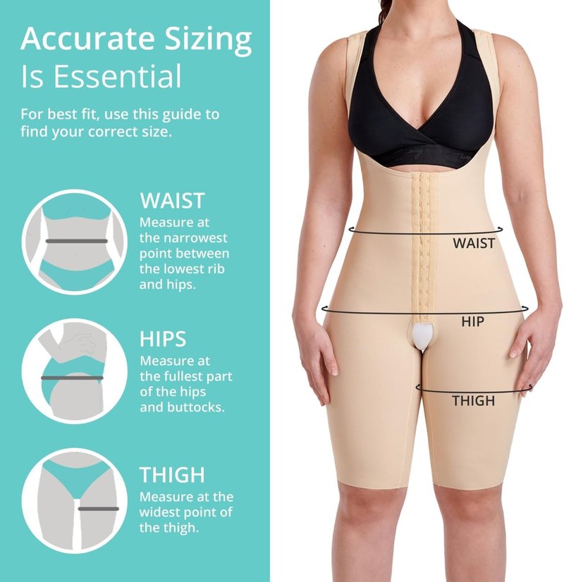 Female Curves Bodysuit - Tummy Control Compression Garment for Post-Surgery | Short Length
