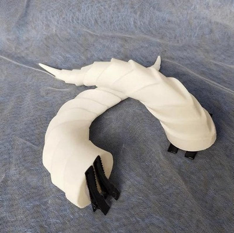 Dark Gothic Devil Horns Ghost Sheep Horn Hair clips Headwear Costume Halloween Cosplay Anime Hair Accessories Women Men (blue black, S)