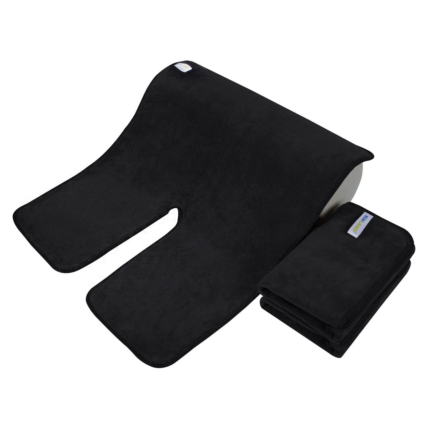 SINLAND Microfiber Esthetician Towels for Facials Mask Removing Face Wrap Soft Facial Cloth with Split Design Spa Towels for Facial Steam Massage and Cleansing 20x15.7inch