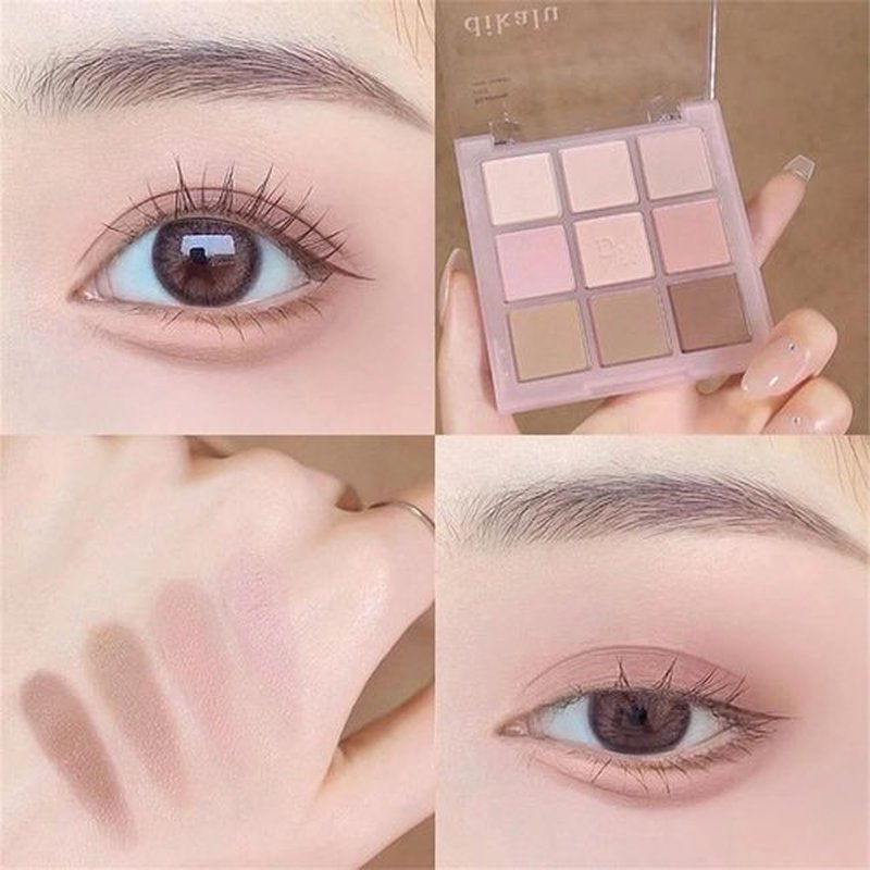 GHFCZOO Blooming Your Own Beauty Eyeshadow Palette, 9 Shades, Glitter and Matte Finishes (08#)