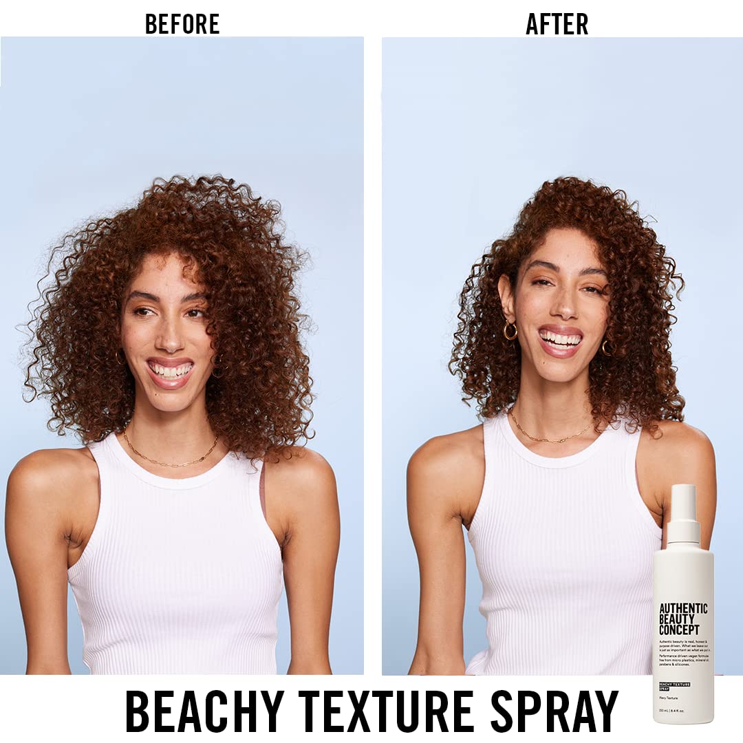 Authentic Beauty Concept Beachy Texture Spray | Texturizing Styling Spray | For Soft, Tousled Beach Waves | All Hair Types | Vegan & Cruelty-free | Silicone-free | 8.4 fl. oz