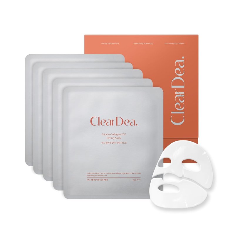Mucin Collagen Duo - Hydrogel Mask & Voluming Cream Ampoules for Hydration & Elasticity | 5 Sheets & 2 Count