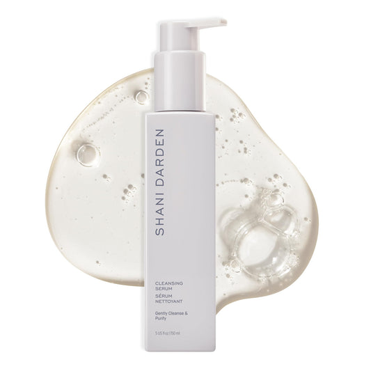 SHANI DARDEN SKIN CARE Cleansing Serum Face Wash for All Skin Types, Gentle Daily Hydrating Gel Facial Cleanser & Makeup Remover with Hyaluronic Acid & Oat Bran, Removes Excess Oil & Dirt, 4 fl oz