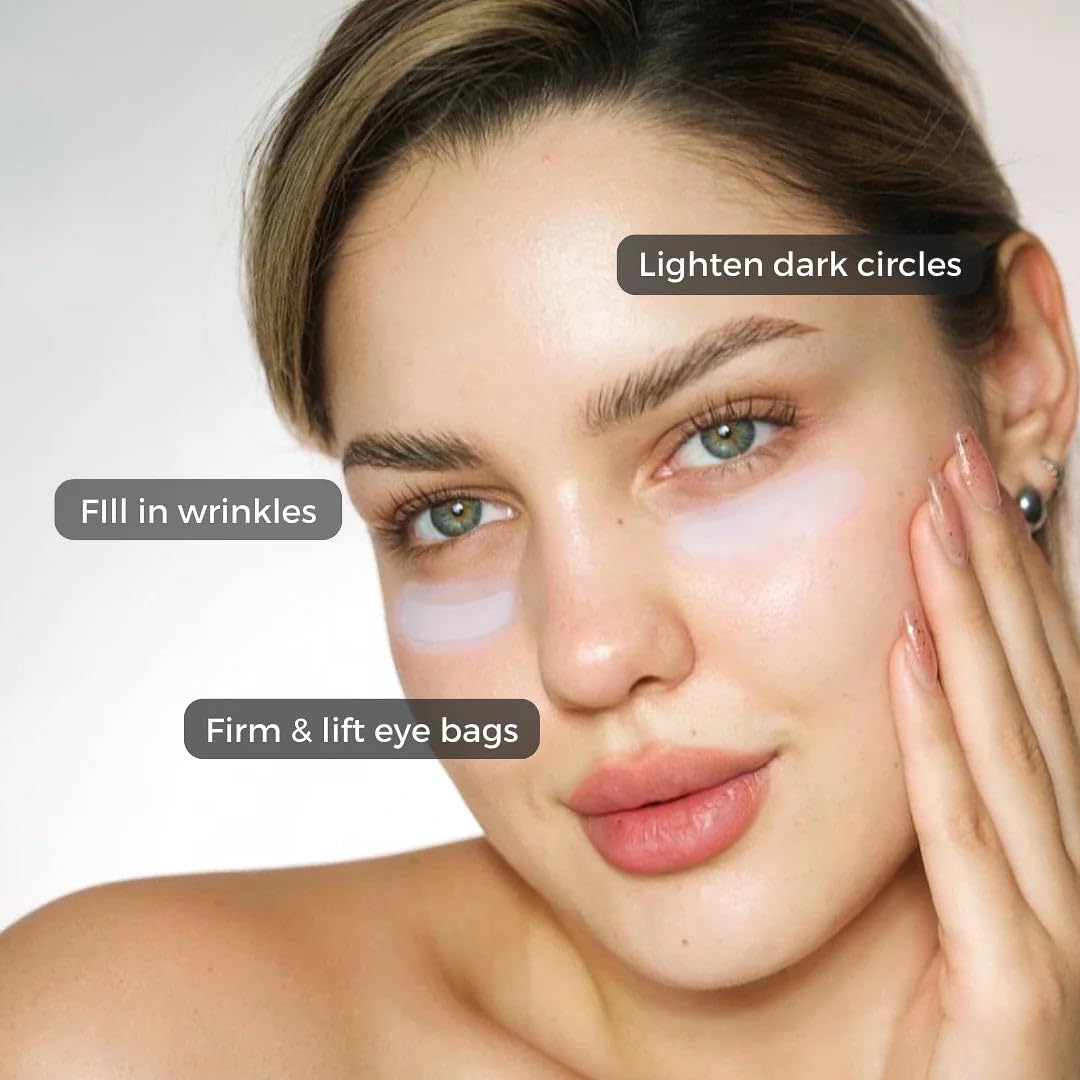 Hyaluronic Acid Collagen Micro Anti-Wrinkle Patches for Dark Circles, Bags, Crapey & Creased Skin, Anti-Aging, Firms, Smooths, Lifts, Lightens, 0.25mm Dissolvable Nanocrystal Darts, 6 Patches