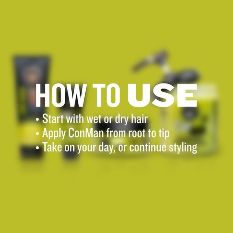 GIBS Con Man Hair & Beard Pudding - Leave In Conditioner - Curl Definer - Moisturizer - 8 oz Squeeze Tube