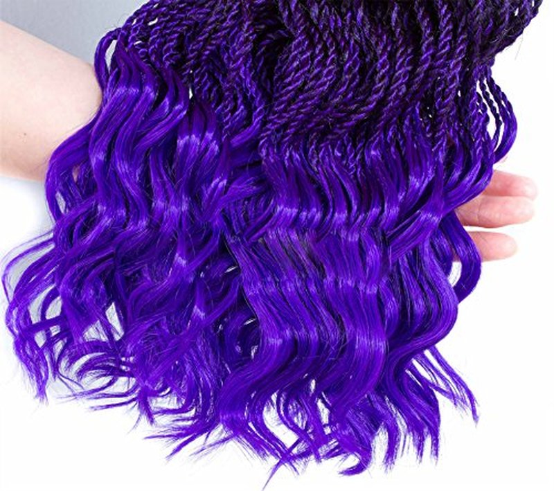 Senegalese Twist Crochet Hair for Black Women 14 Inch Pretwisted Crochet Hair 9 Packs Boho Goddess Twist Crochet Hair Pre Looped Hot Water Setting Crochet Twists with Natural Straight Ends