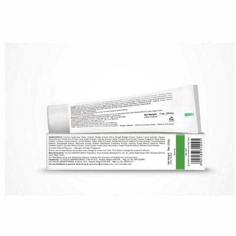 Vicco Vajradanti Herbal Toothpaste with Fennel Flavour - Contains 20 Ayurvedic Herbs and Barks, 100% Natural, Vegan & Cruelty-Free - 7 oz (Pack of 3)