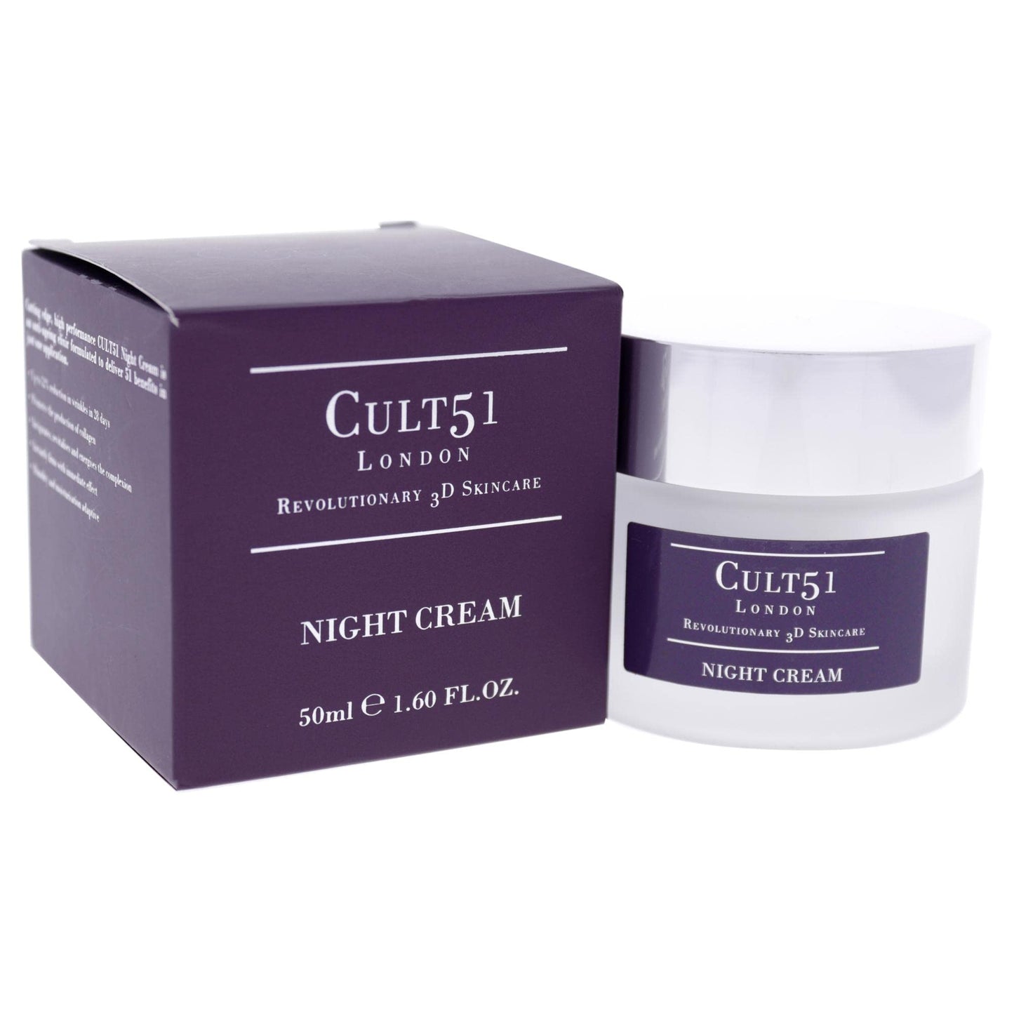 Cult51 Night Cream - Intensely Hydrating Moisturizer - Prevents, Reduces Signs Of Aging And Visible Wrinkles - Experience Glowing Skin And Deep Hydration - Renewing Treatment Restores Face - 1.6 Oz