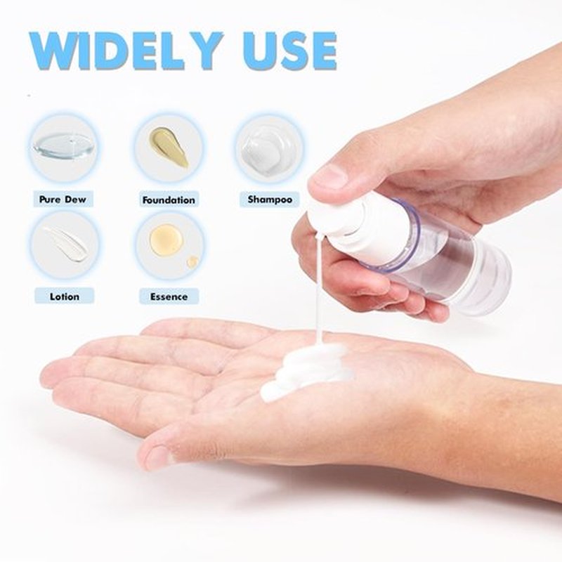 0.5 OZ/15ML Airless Pump Bottles, 3 Pack Lotion Dispenser Travel Size Pump Bottles, Vacuum Cosmetic Travel Bottle for Lotion, Creams, Foundation, Cosmetic, with Labels, Wooeden Stick