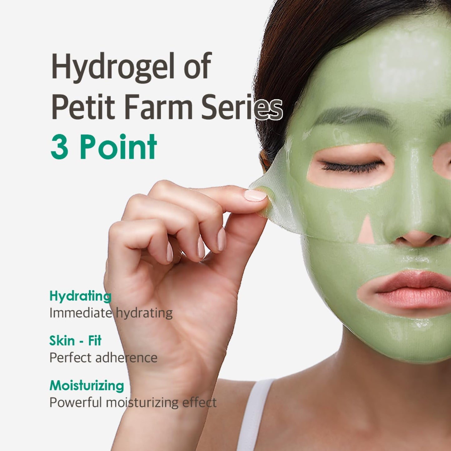 Petitfee Artichoke Soothing Hydrogel Face Mask 5ea - Soothing Facial Mask with Artichoke, Mugwort, Cabbage, Broccoli Extracts, Hydrating, Calming Care
