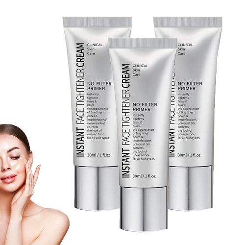 Face Tightener No-Filter Primer,Instant Tightener No-Filter Primer,Face Blurring Primer,Skin Tightener Primer Face for Makeup (3pcs, 30ML)