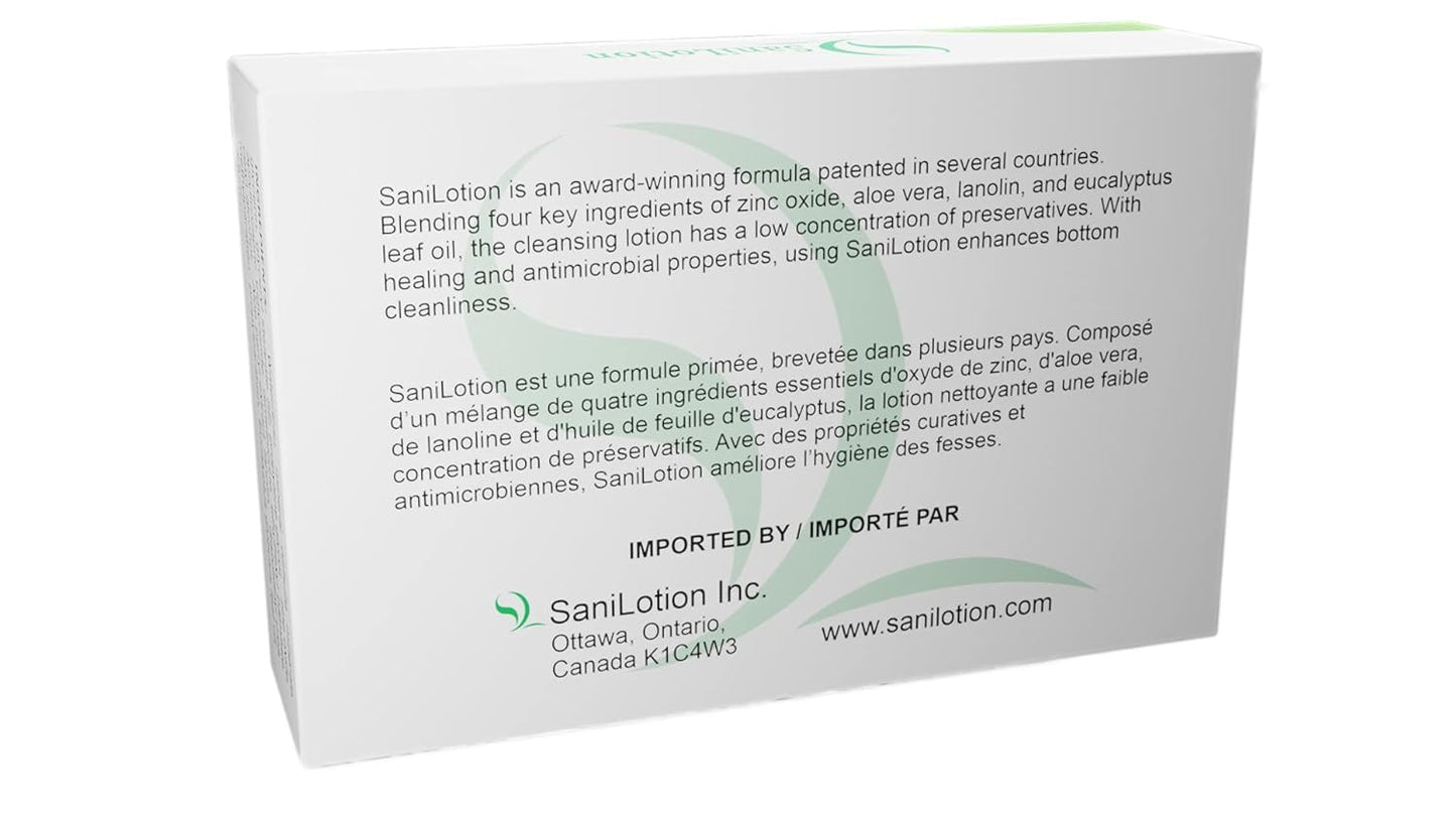 Sanilotion Hygienic Cleansing Lotion, Cleans, Moisturizes, and Hydrates Anorectal Area, 14 count - 10ml each