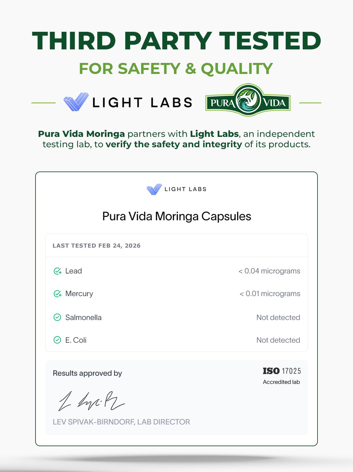 PURA VIDA MORINGA Leaf Extract Liquid Drops - USDA Organic Certified - Highly Purified, Bioavailable & Faster Absorption than Moringa Powder or Capsules - Single Origin Moringa Oleifera Leaves Extract