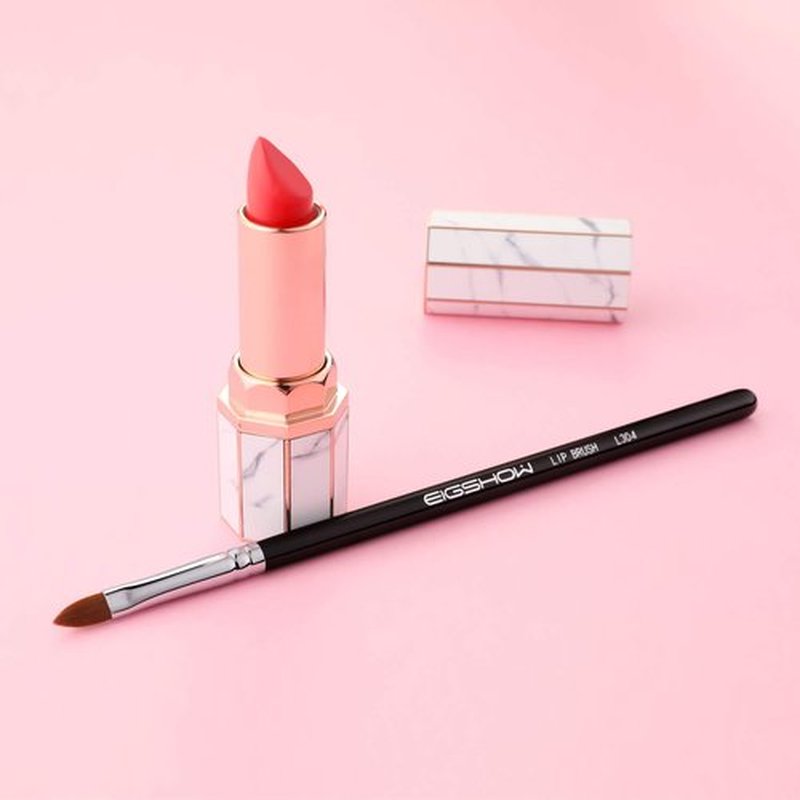 Lip Brush Professional Make Up Brush Travel Lipstick Gloss Wands Applicator Cosmetic Tool Kits Cruelty Free Nylon Hair Vegan Makeup Brush (Black)