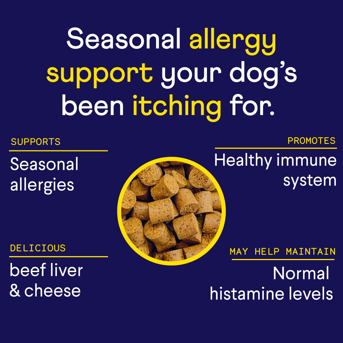 Finn Allergy & Itch Soft Chews for Dogs | Colostrum & Bee Propolis | 90 Ct
