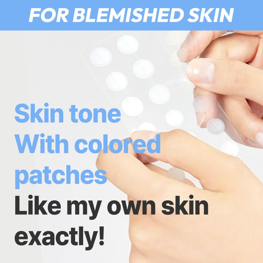 G9SKIN Zero Solution Spot Cover Patch - Hydrocolloid Pimple Patch, 108 Invisible Acne Patches for Face, Ultra-Thin Beveling Edge Spot Treatment, Waterproof Blemish Cover Stickers (10mm & 12mm Sizes)