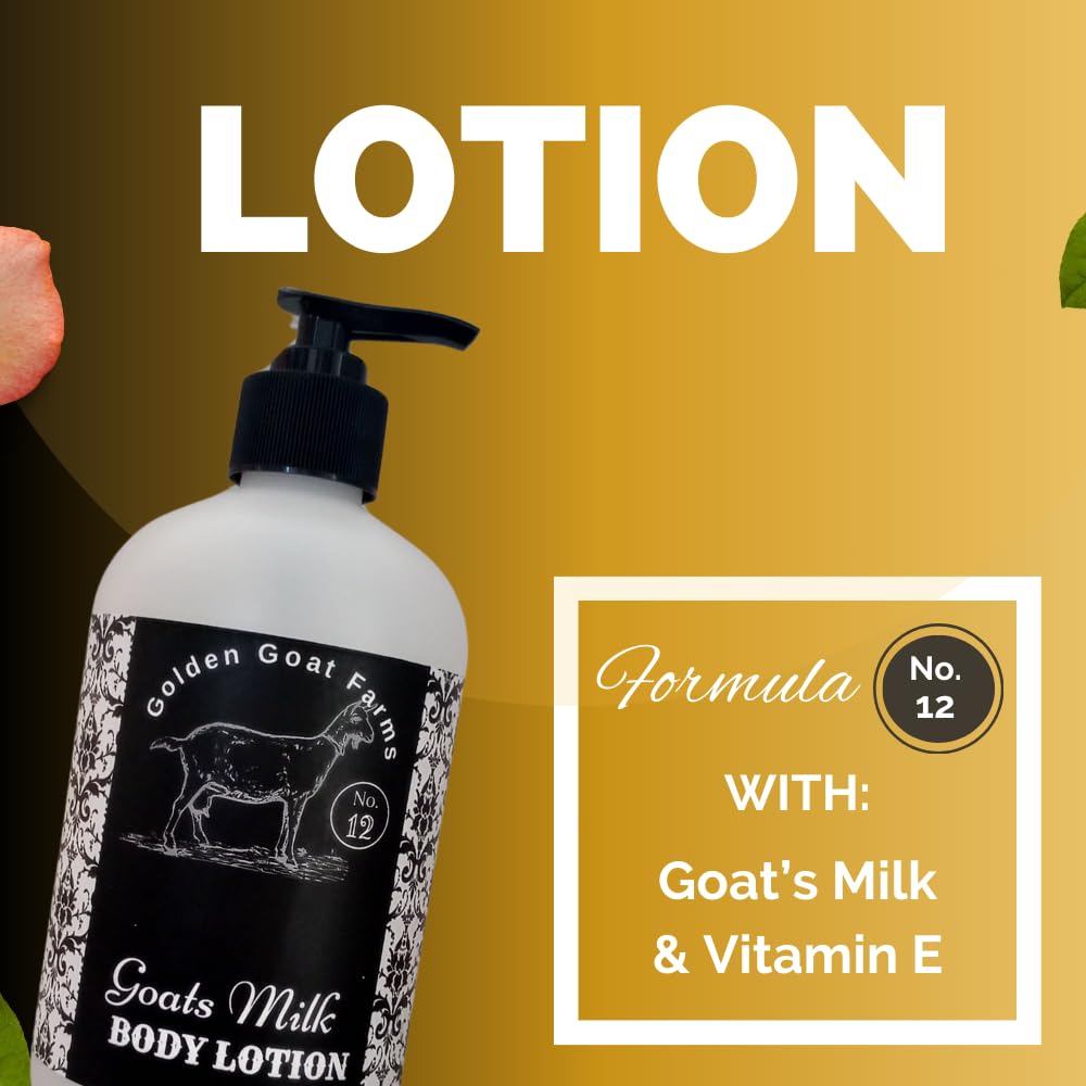 Golden Goat Farms Japanese Honeysuckle Scented Body Lotion with Goat's Milk, 12 Oz