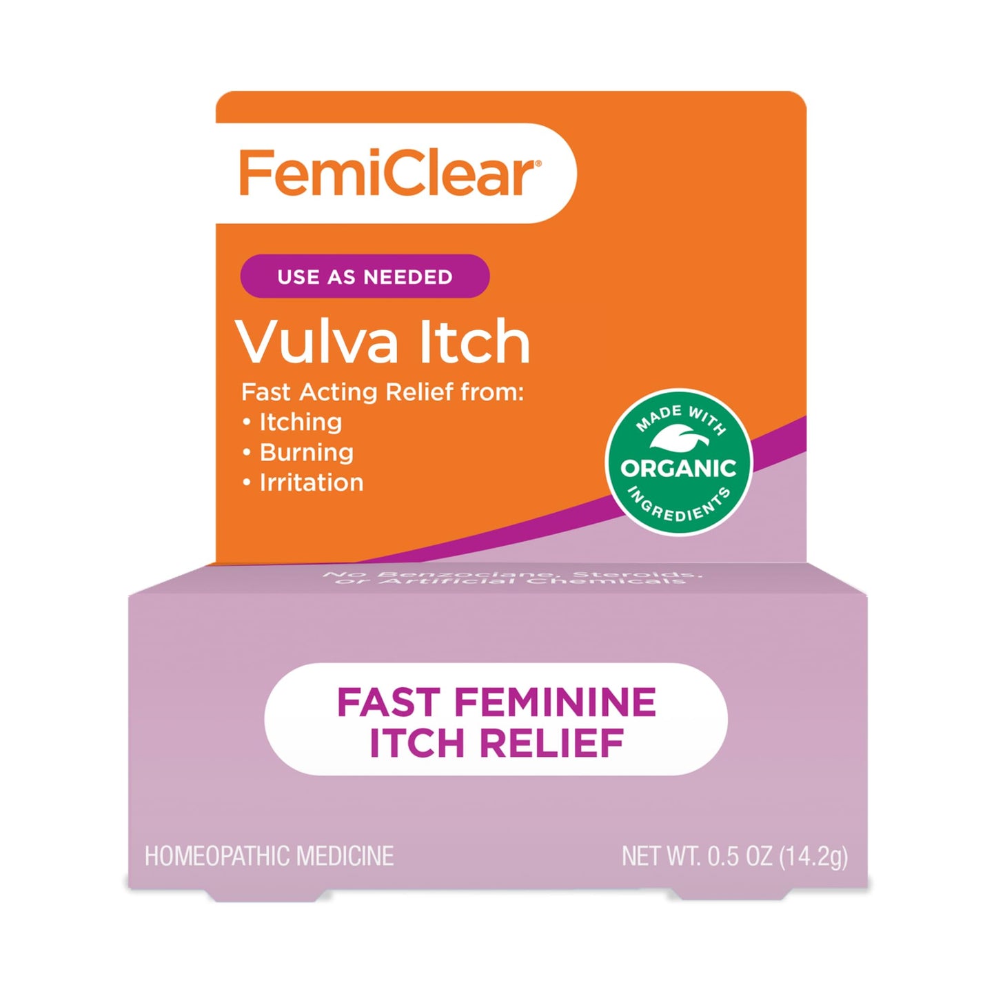 FemiClear Vulva Itch Relief Ointment, Fast-Acting, 0.5 Oz