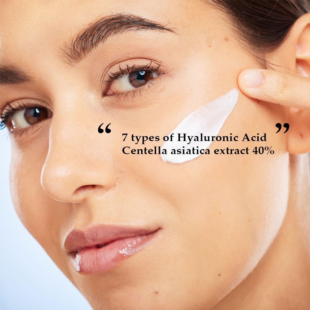 PRETTYSKIN Centella Asiatica 40% Gel Cream–Korean Face Moisturizer with Hyaluronic Acid, Ceramide NP & Shea Butter–Lightweight, Non-Sticky Hydration for Sensitive, Dry & Combination Skin (1.75 fl oz)