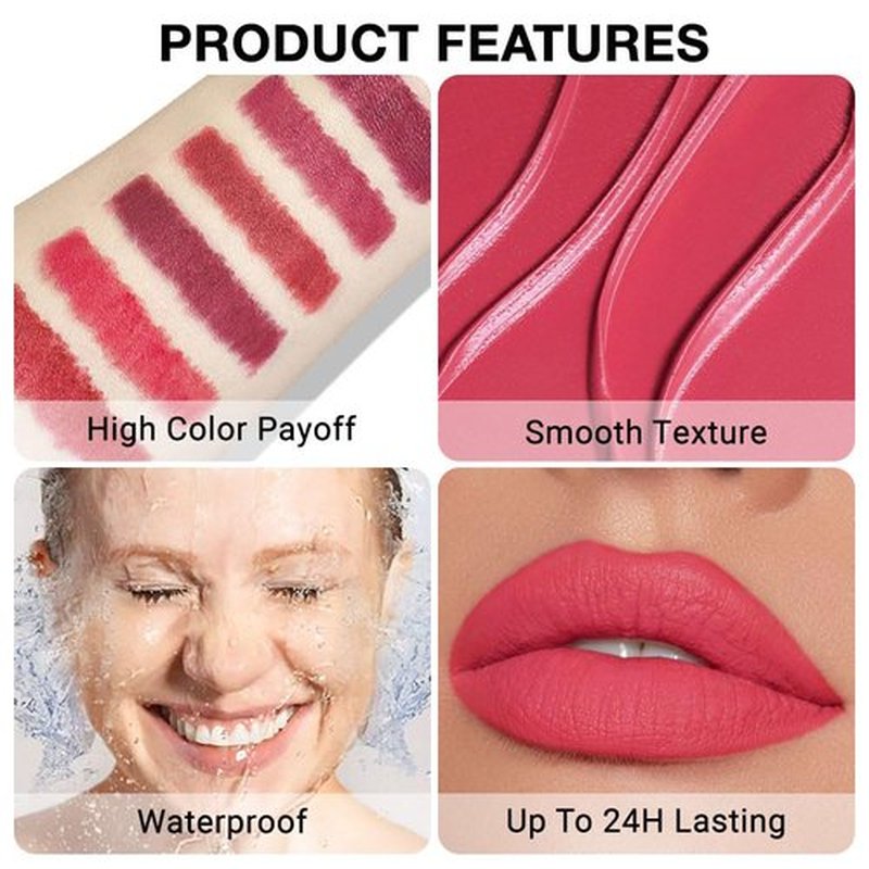 lip liner pencils, Modern Classic Lip Liner, Lip Liner Pigmented Vegan Matte, Lasting Finish Lip Liner, Luxurious Creamy Long Lasting Lip Liner, Prevents Feathering and Fading (11#Rogue Red, 1)