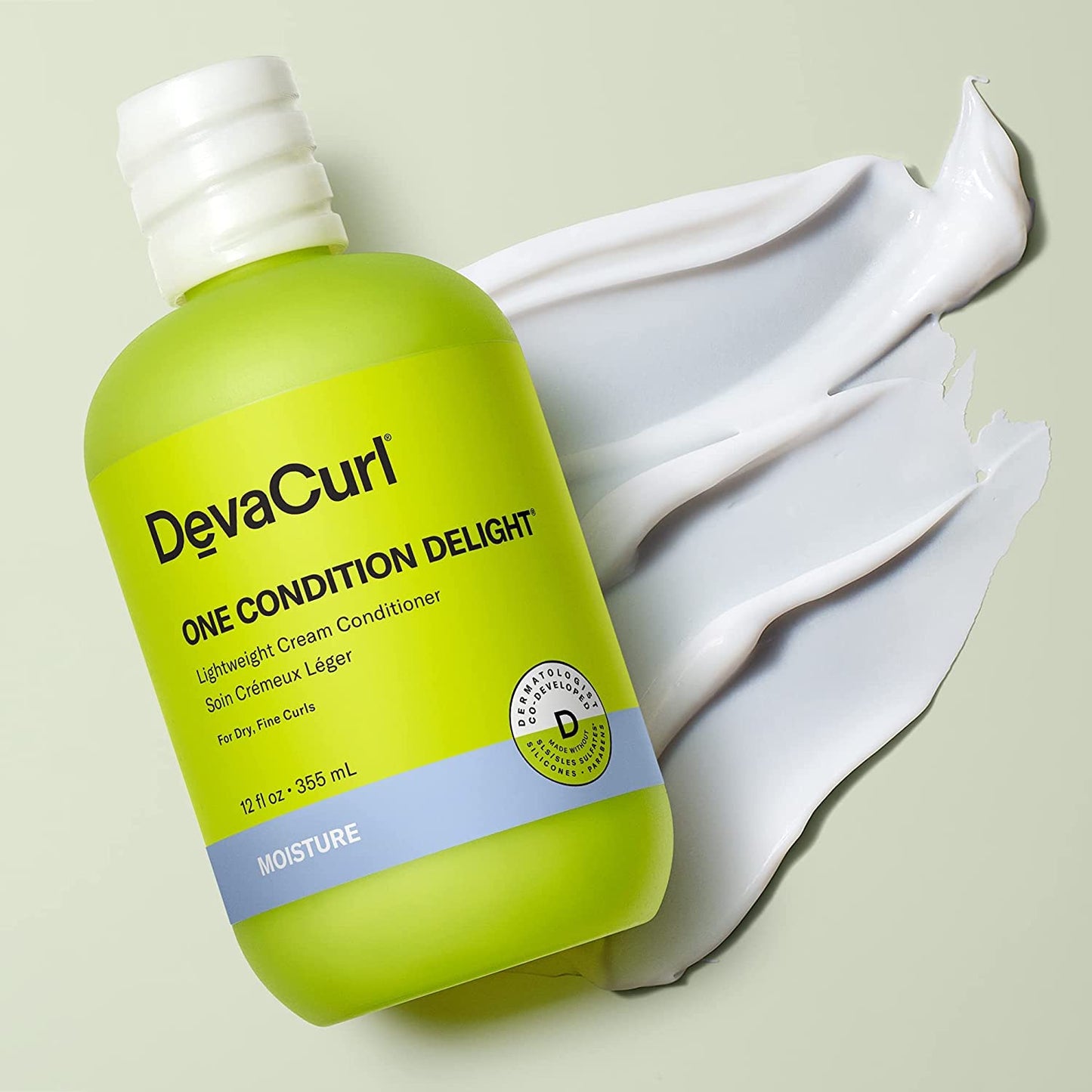 DevaCurl One Condition Delight Lightweight Cream Conditioner, Green Oasis, 12 fl. oz.