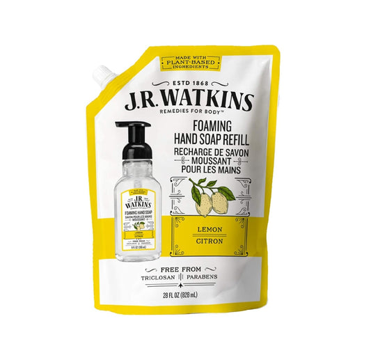 J.R. Watkins Liquid Foaming Hand Soap - Lemon Refill, Pack of 1 | Set of 3