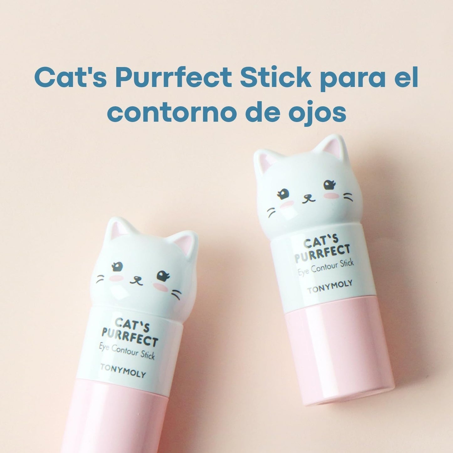 TONYMOLY Cat’s Purrfect Eye Contour Stick – Under Eye Primer & Illuminator for Dark Circles, Puffy Tired Eyes – Pearlescent Brightening, 9g