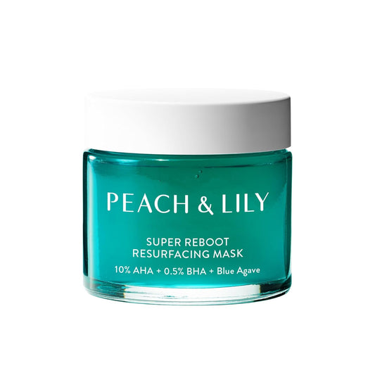 Peach & Lily Super Reboot Resurfacing Mask - 10% AHA, 0.5% BHA | Pro-Grade Treatment for Pores, Uneven Skin | 2.7 Fl Oz