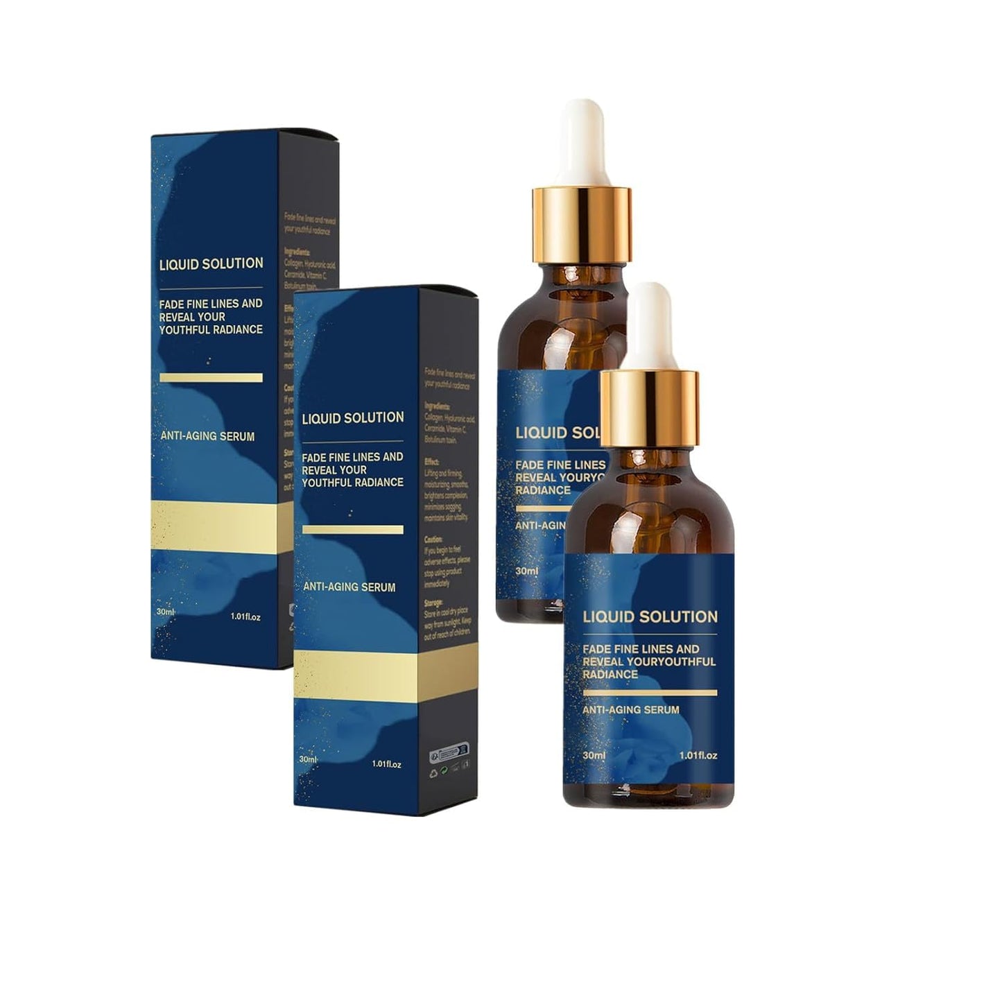 Olavita Serum, Olavita Liquid Solution Anti Aging Serum, Vitamin C & E Serum, Promotes Skin Collagen Production, smoothes wrinkles and fine lines 2pcs