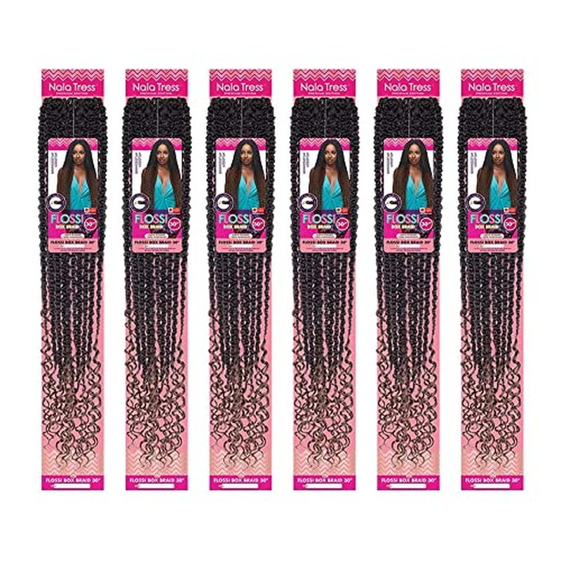 6-PACK DEALS! Janet Collection Nala Tress FLOSSI BOX Crochet Braid 30" (6-Pack, 613)