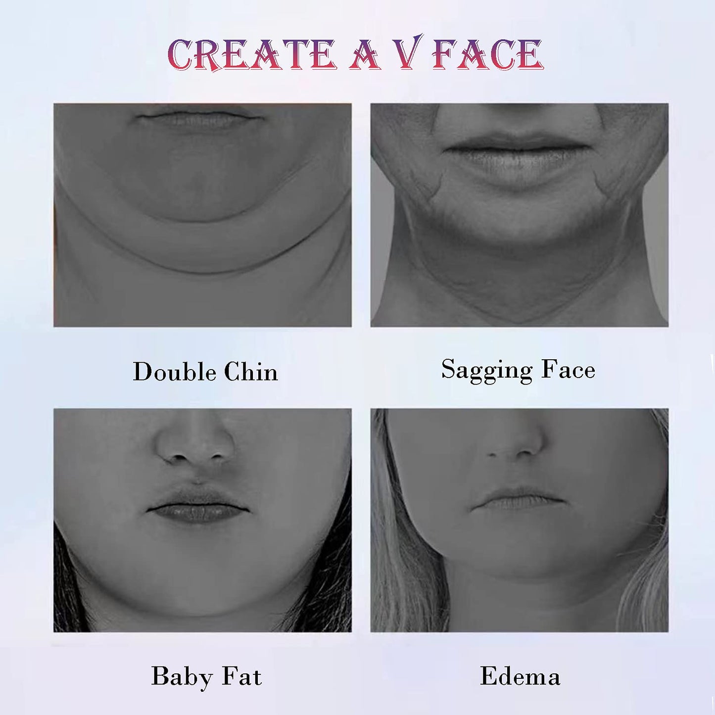 Permotary 5 PCS V Shaped Facial Masks V Line Chin Lift Patch Chin Up Tightening Mask Great for Chin Up & V Line, Double Chin Reduce, Firming Moisturizing & Contour Lifting