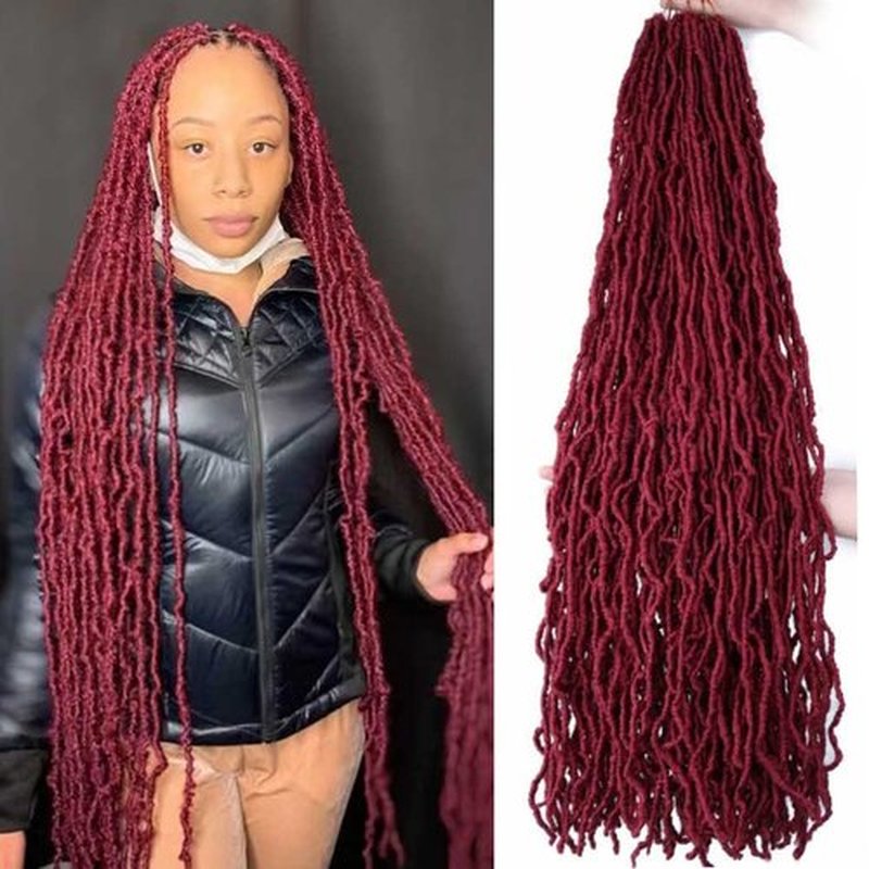 6 Packs Soft Locs Crochet Hair Pre Looped 36 Inch Super Long Faux Locs Crochet Braids Goddess Locs Dreadlocs Synthetic Hair For Black Women (118#, 36 Inch 6Pack)
