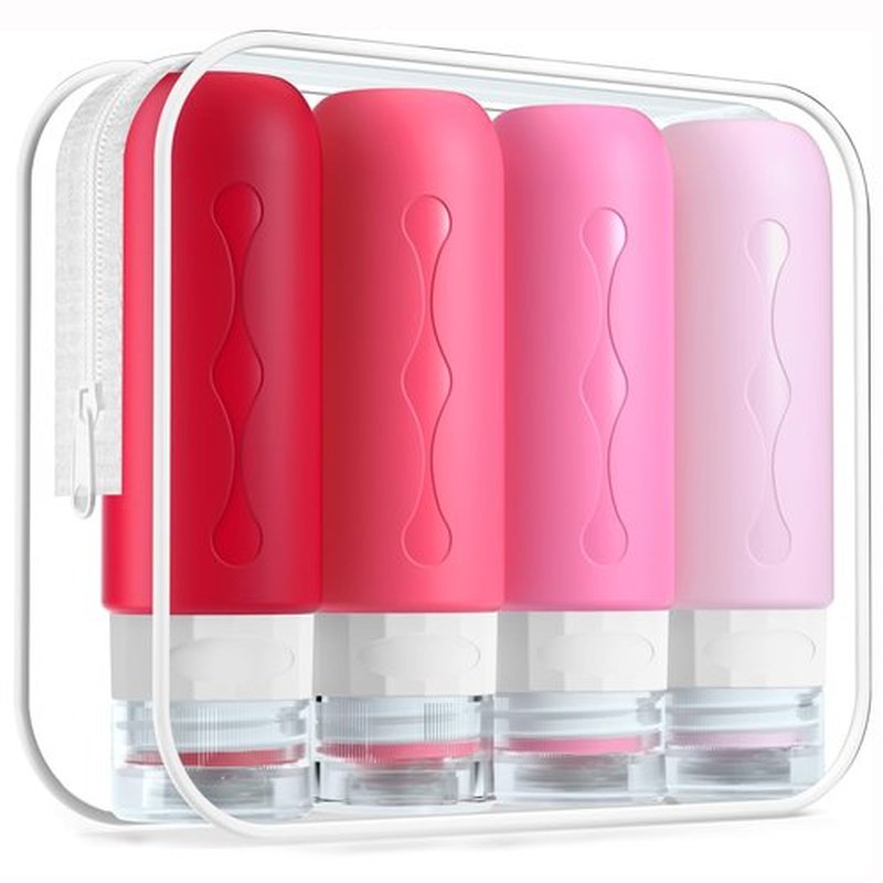 Gemice Travel Bottles for Toiletries Tsa Approved Travel Size Containers BPA Free Leak Proof Tubs Refillable Liquid Travel Accessories for Cometic Shampoo and Lotion Soap