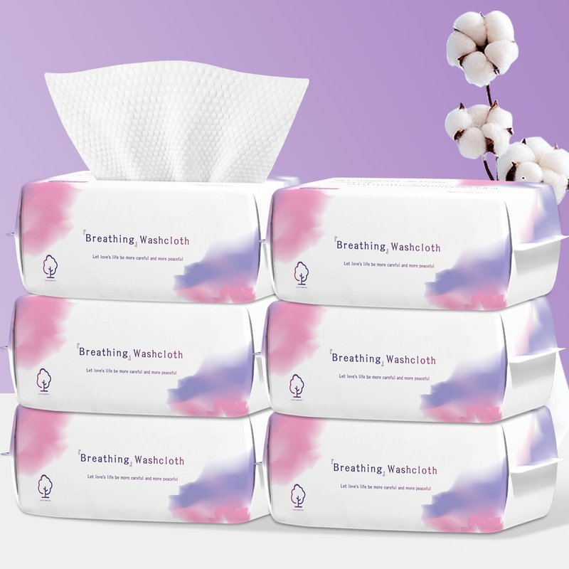 Disposable Face Towel 600 Count, Soft Cotton Face Towels, Dry Wipes Facial Cloths Towelettes for Washing and Drying, Lint Free Facial Tissue for Skincare, Makeup Remover and Cleansing