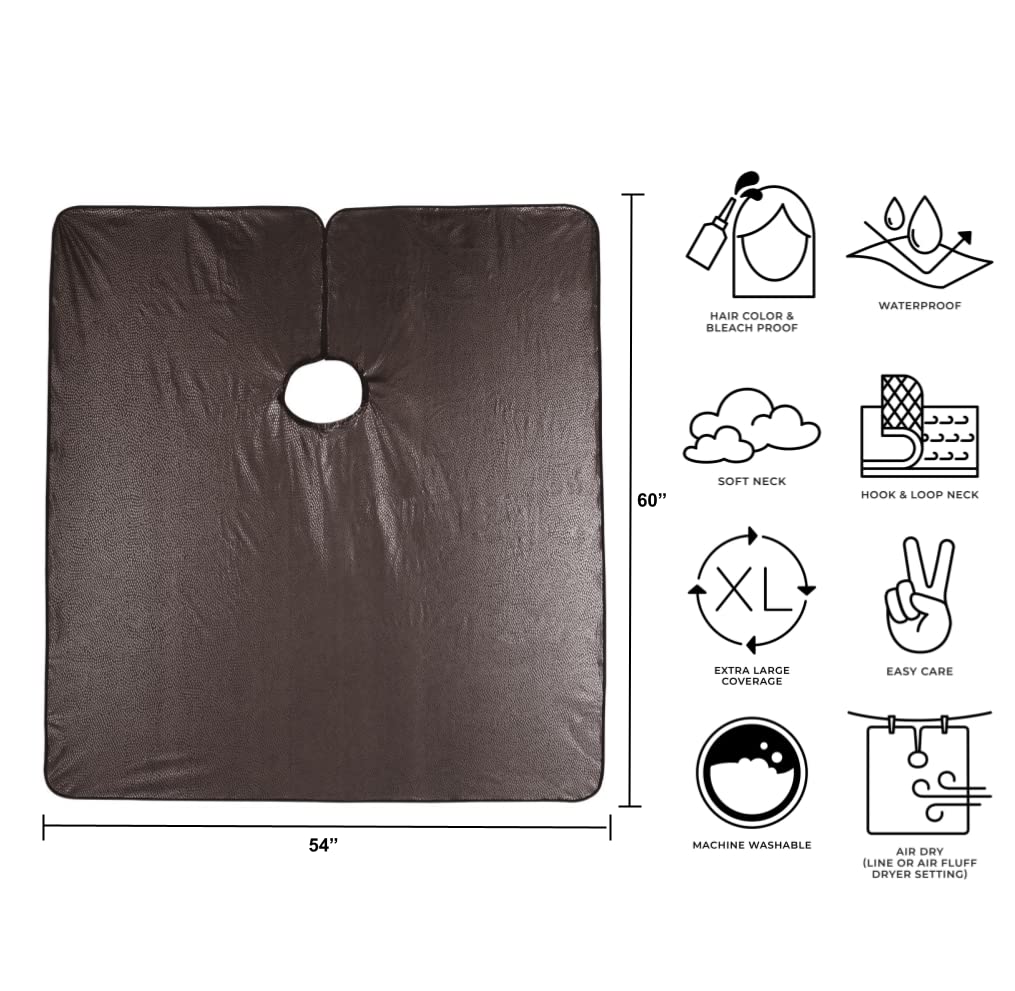 Cricket Encore Waterproof Salon Cape - Bleach-Proof, Adjustable, Extra-Large, White Gold