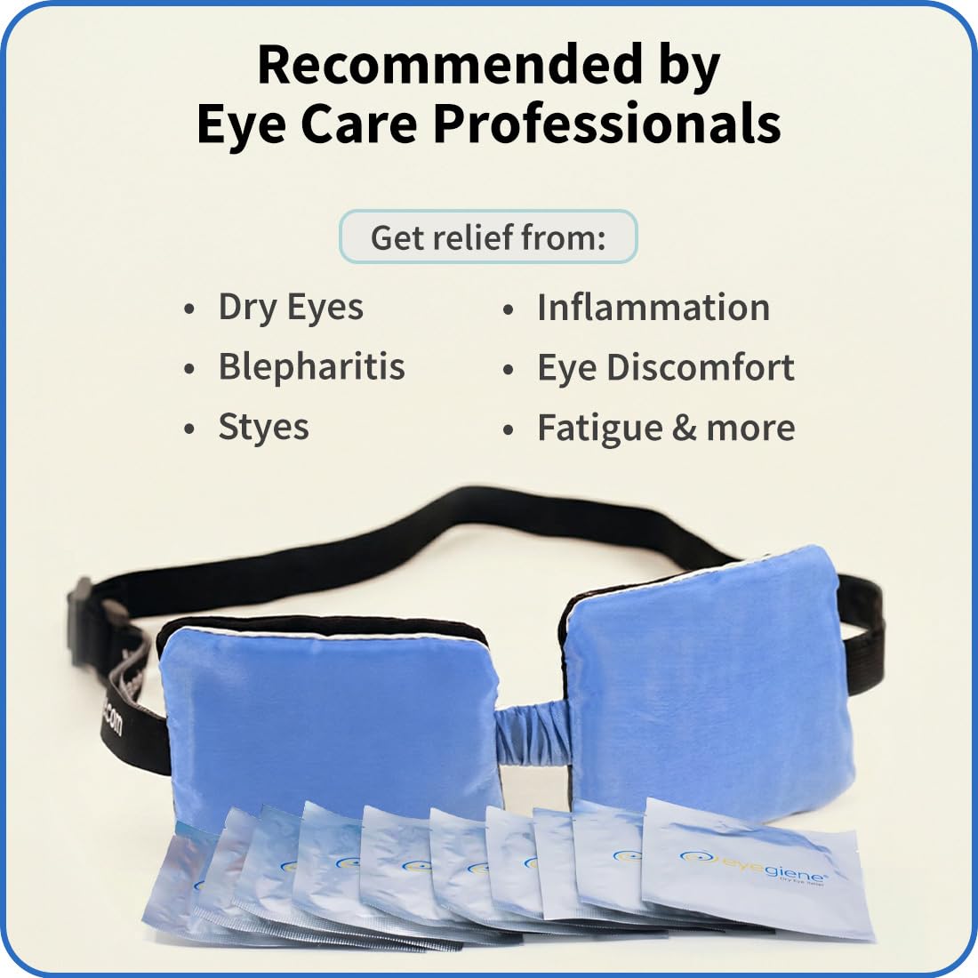 EyeGiene 30 Pairs of Warming Wafers for Insta-Warmth System Eye Mask, Dry Eye Mask, Multi-Use Heat Treatment for Dryness, Fatigue, Styes, Blepharitis, Medical Device, Travel Accessories, Refill Pack