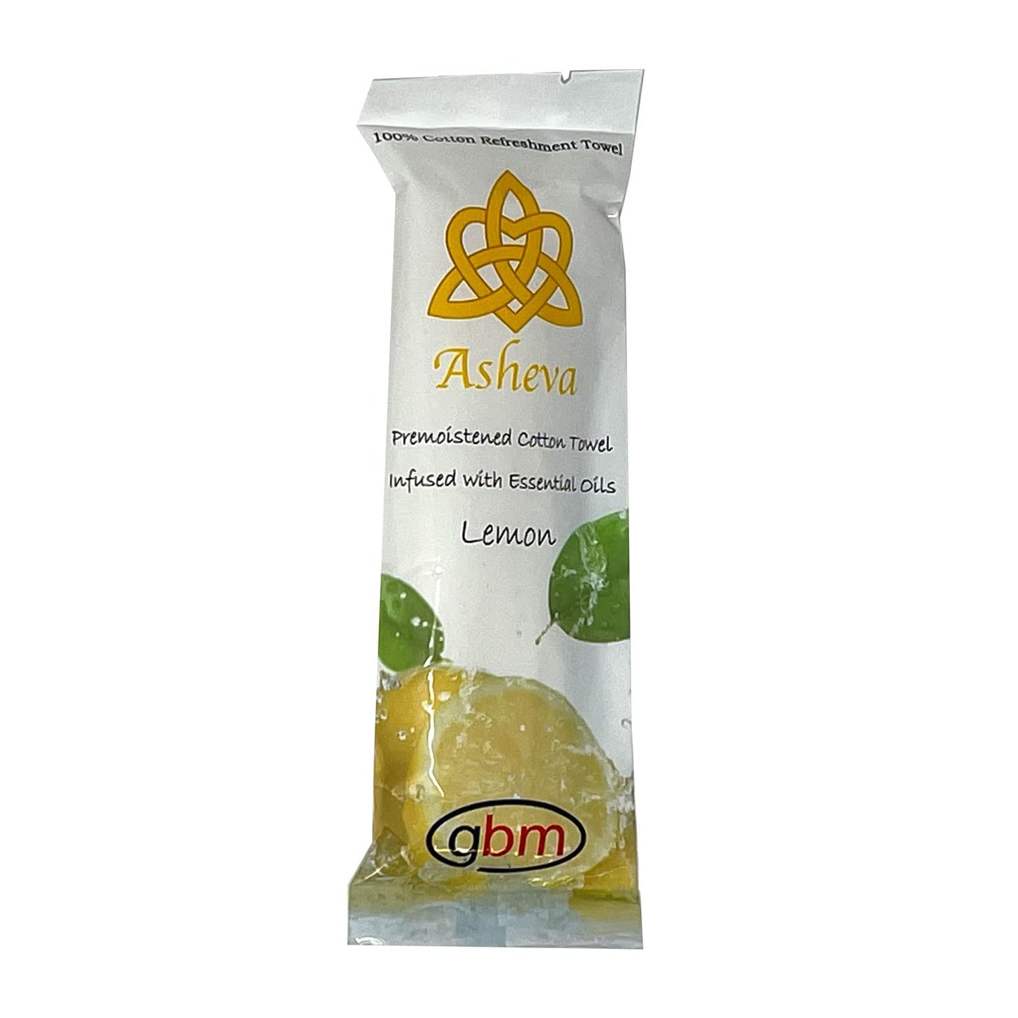 Asheva 8" x 9" Individually Wrapped Oshibori Disposable Towels - Luxurious Moist Cotton Hot/Cold Refreshment Towel - Lavender, Lemon, or Tea Tree Scents - Perfect for Spa, Travel, Dining & Events