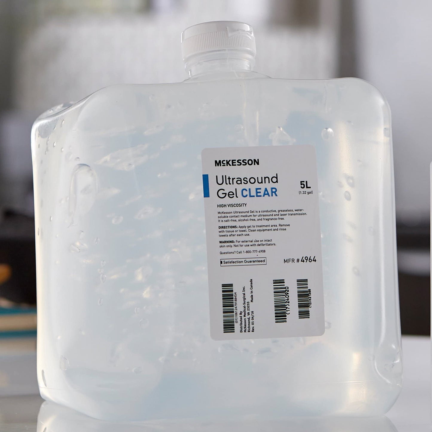 McKesson Clear Ultrasound Gel - Transmission Ultrasonic Gel - Water-Soluble - 5 Liter, 1 Count