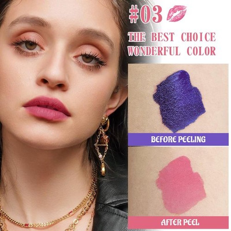 JAAZIN Matte Lip Gloss with Spray Bottle, Auburn Liquid Lip Stain Peel Off, Long Lasting Waterproof Lipstick Lip Gloss Stain, Transfer-proof, Highly Pigmented Color (Vivid Auburn)