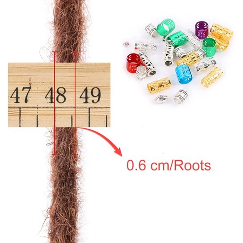 DAIRESS 24 Inch Double Ended Dreadlock Extensions Synthetic Dreads 5strands/pack Synthetic Braids Thin 0.6cm Soft Handmade Reggae Hair Hip-Hop Style Dread Extensions Locks Hair(5strands/pack,30#)