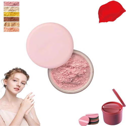 Luminance Milano Pink Powder, Luminance Milano Powder, Beauty Blurring Setting Powder, Beauty Pink Setting Powder, Waterproof Setting Powder for All Skin Tones (#1)
