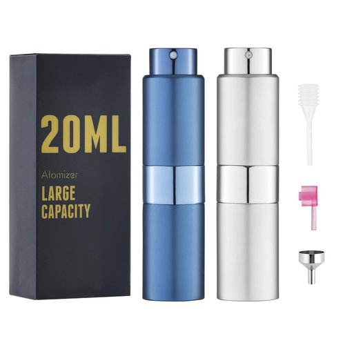 owlyee 20ML Perfume Atomizer, Empty Cologne Spray Bottle, Mini Sprayer Dispenser for Travel (2PCS)