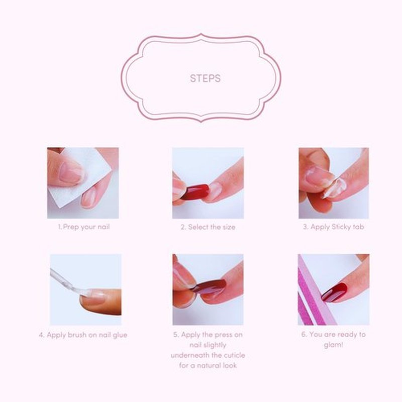 Lopotichat Ultra-Resistant Gel Press-On Nails Set - 30 Nails in 15 Sizes for Perfect & Natural Fit - Reusable Manicure for DIY Salon-Quality Nails at Home (Puur-fect)