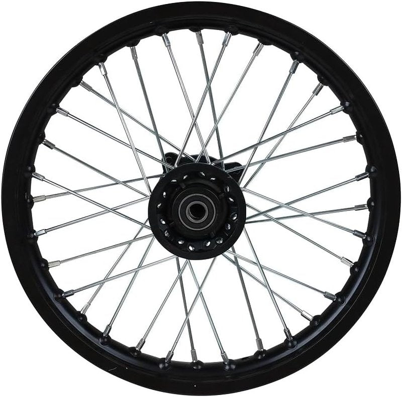 RedCap 14-Inch Front Rim Wheel Assembly for Disc Brake Dirt Pit Bikes - Fits Apollo, SSR, TaoTao, Coolster, Kayo, Stomp, Lifan, YX, IMR, Atomik, Thumpstar