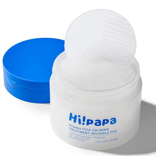 Hi!papa Cooling Gel Toner Pads - Hydrating Hydrogel Face Pads with Centella, Hyaluronic Acid, Ceramide - Soothing Daily Skincare for Sensitive Skin & Teens (90 Pads)