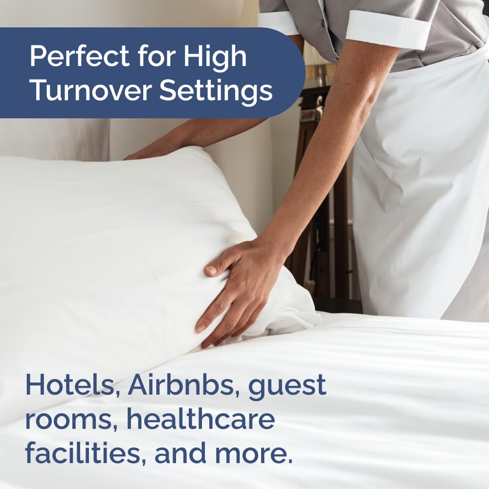 Bulk Case Pack of 20 Flat Sheets - (20) Twin XL Size Hotel Quality Top Flat Bed Sheets Only - Wholesale Bulk Bedding for Hotels, Spas & Airbnbs - Breathable, Cooling & Wrinkle Free - (Twin XL, White)