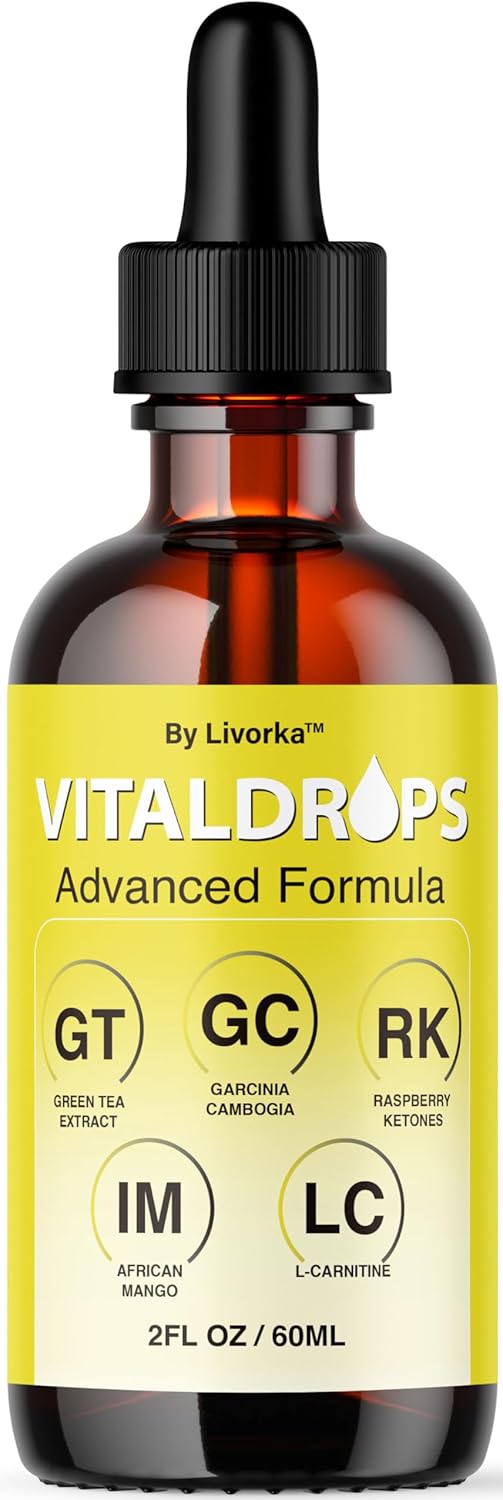 Vital Drops - Advanced All-Natural Multivitamin Liquid Supplement for Overall Health | 1 Month Supply