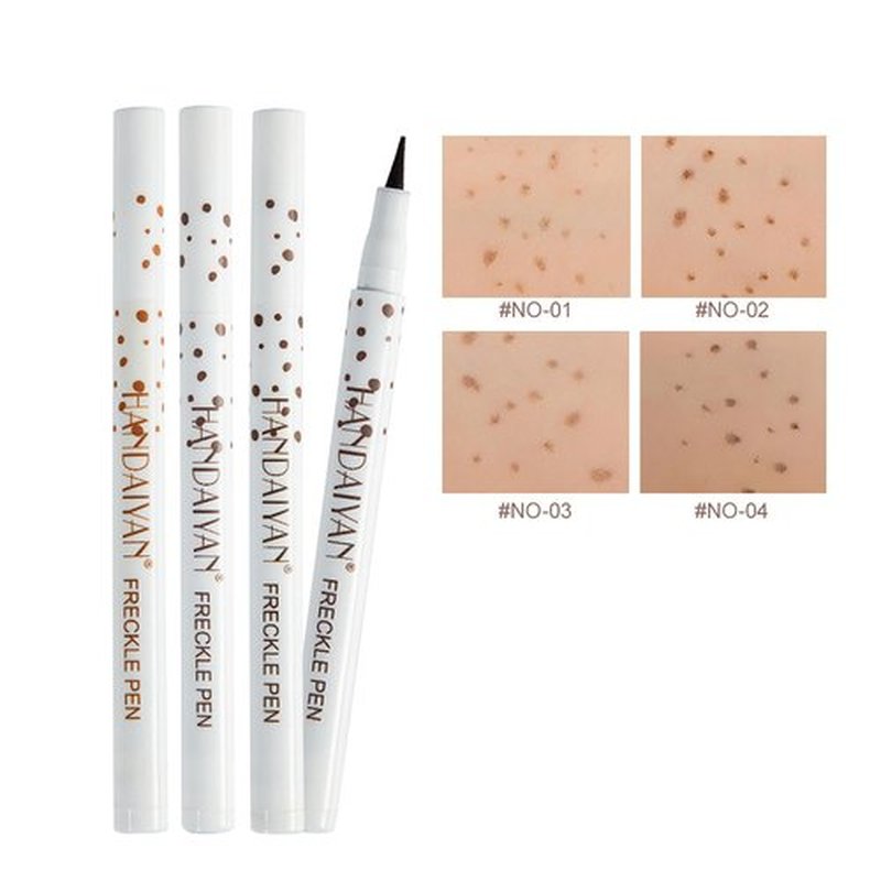 Melsintern Light Brown Freckle Pen，Natural Freckles Makeup Pen, Lifelike Freckle, Face Tattoo Freckle Stamp,Long Lasting Quick Dry Waterproof Freckles Makeup,Freckles FaceTattoo，Freckle Pencils
