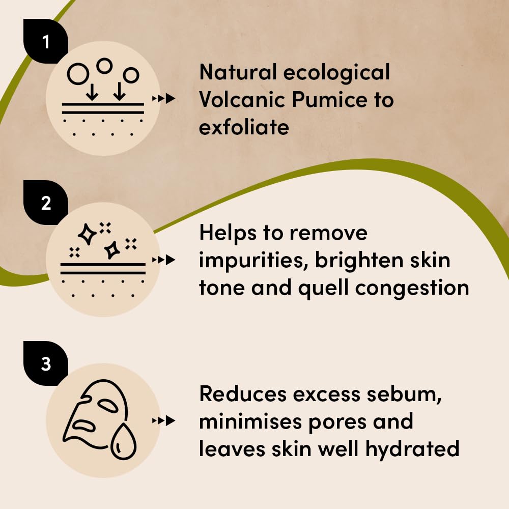 Urban Veda Purifying Exfoliating Face Scrub | Acne Face Wash Scrub with Neem Oil | Oil Cleanser Facial Scrub with Witch Hazel | Tea Tree Oil Exfoliator | Purifying Exfoliating Facial Polish|4.2 Fl oz