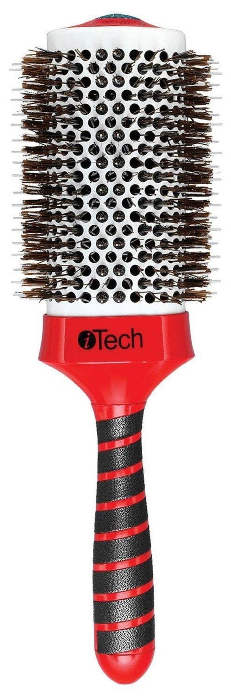 HairArt Itech Magnetic Tourmaline Boar and Nylon Bristle Hair Brush, 3 3/4 Inch